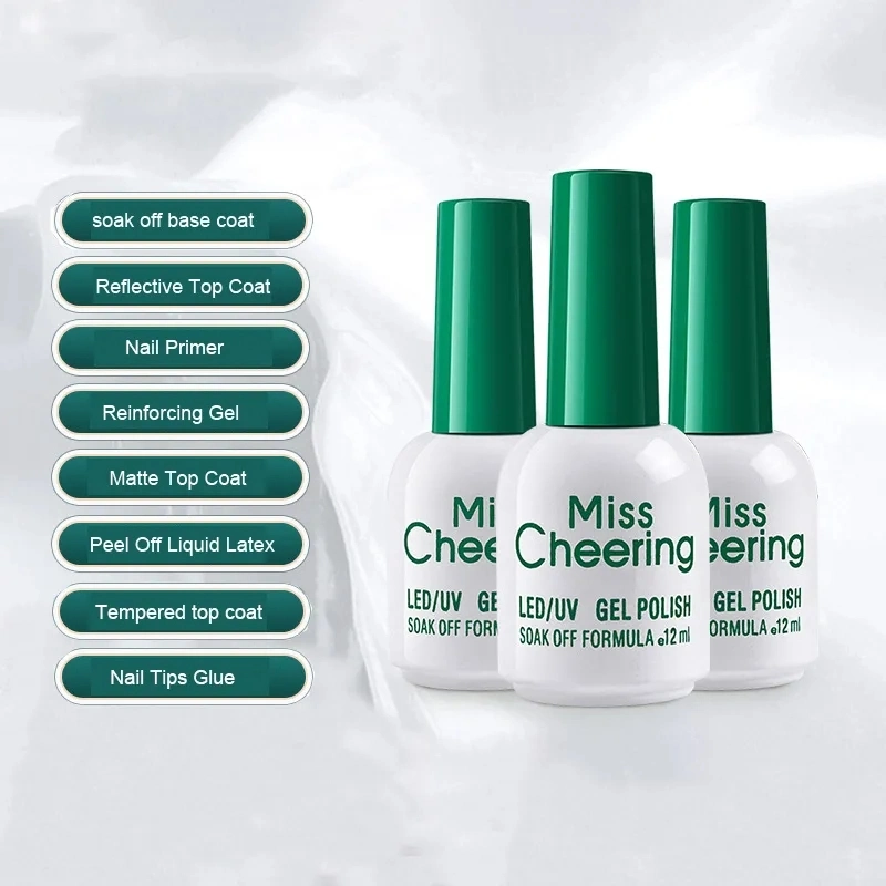 12 Ml Nail Glue Gel Polish for Sticking False Nail Jewelry Decorations Soak off Base Coat Manicure Accessories