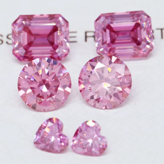 Venda a granel de fábrica rosa Vvs solta pedras de diamante de moissanite fabricação de joias com certificado Gra